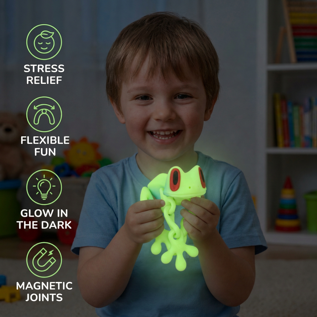3D Printed Magnetic Flexible Frog Fidget Toy