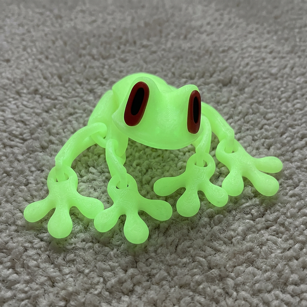 3D Printed Magnetic Flexible Frog Fidget Toy
