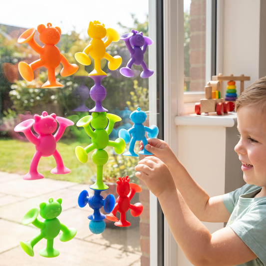 Educational suction cup letters and numbers toy