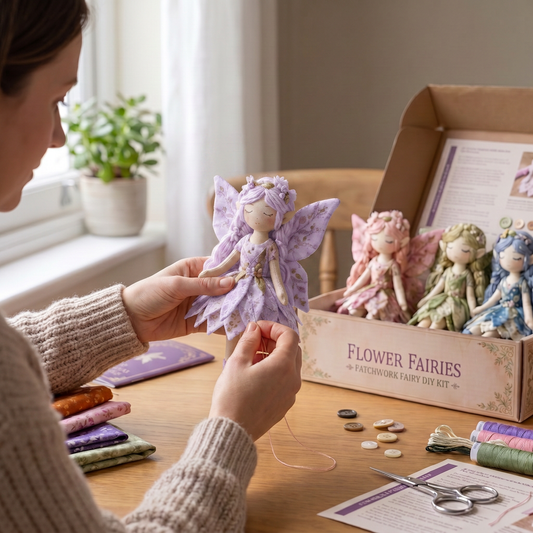 Fairy DIY Sewing Kit for Kids – Make Enchanting Fairy Dolls with Fabric, Accessories & Instructions