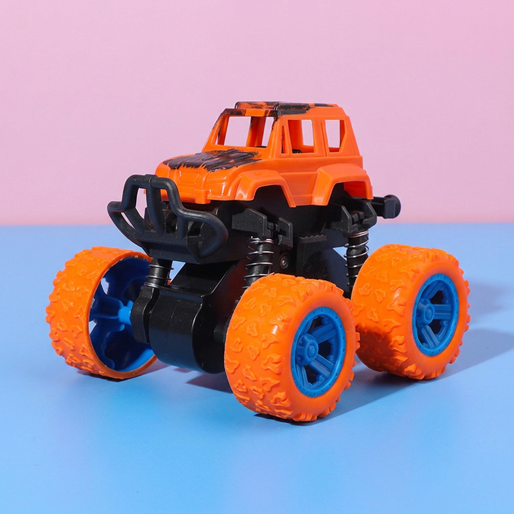 Friction-Powered Monster Truck Stunt Car for Kids