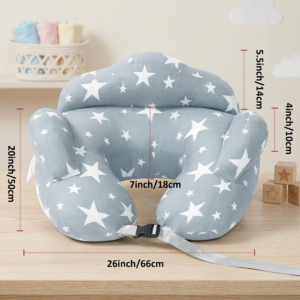 Multifunctional Nursing Pillow for Breastfeeding & Bottle Feeding with Removable Cover