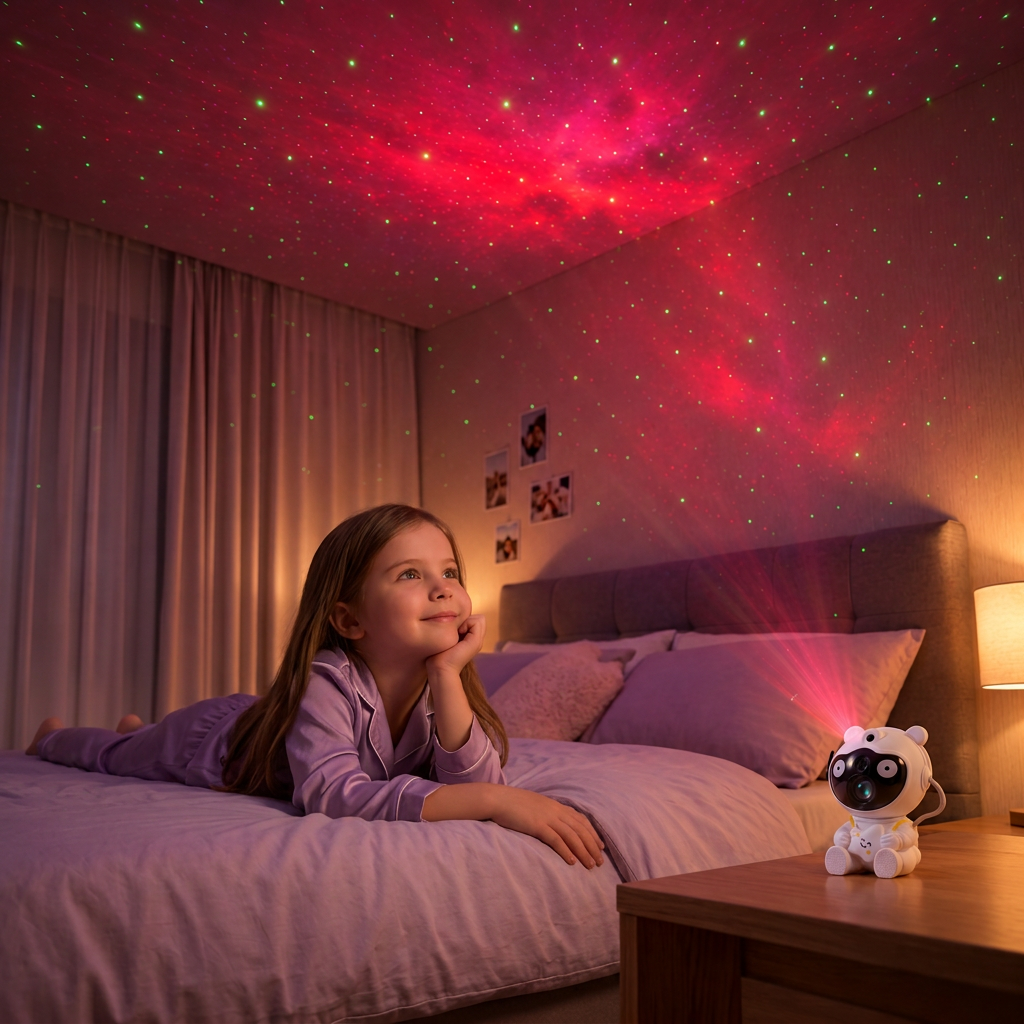 Astronaut Galaxy & Star Projector with 8-Color Nebula & Remote Control