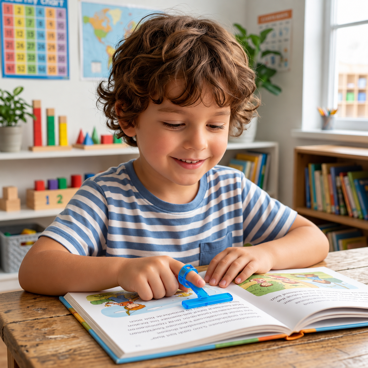 Kids’ Finger Reading Tracker – Translucent Reading Guide