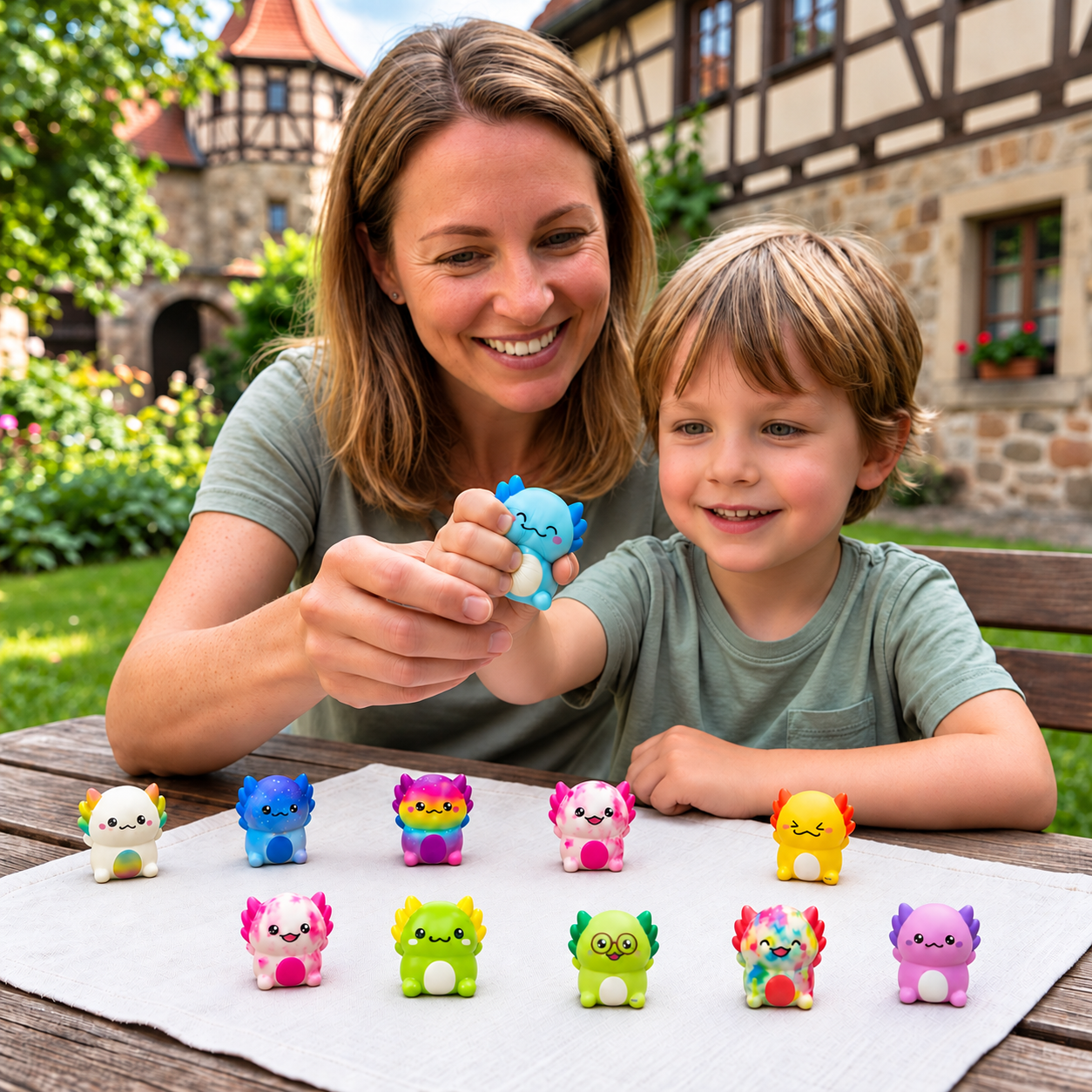 12-Pack Soft Axolotl Squishy Stress Relief Toys