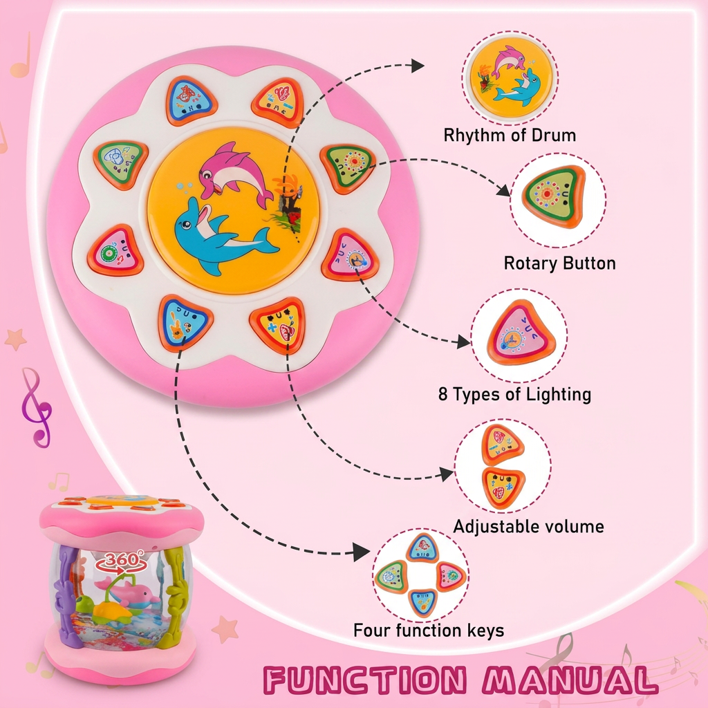 Interactive Musical Toy with Lights – Montessori Sensory & Soothing Lullaby Toy
