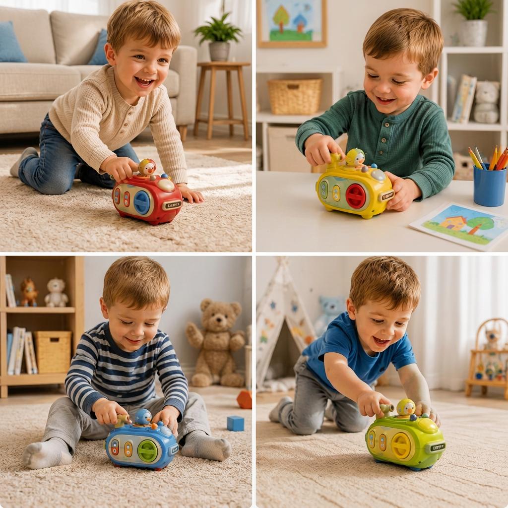 5-in-1 Press & Go Busy Car Toy for Fine Motor Skills Development
