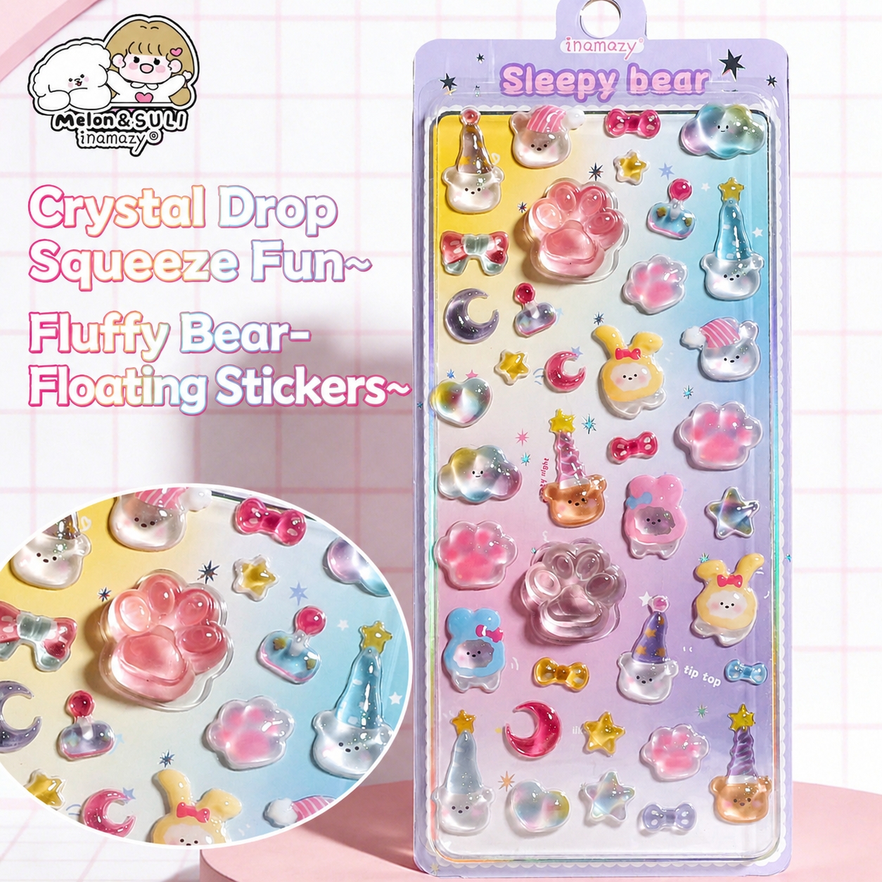 3D Squishy Pet Paw Stickers – Cute Puffy Stickers for Kids