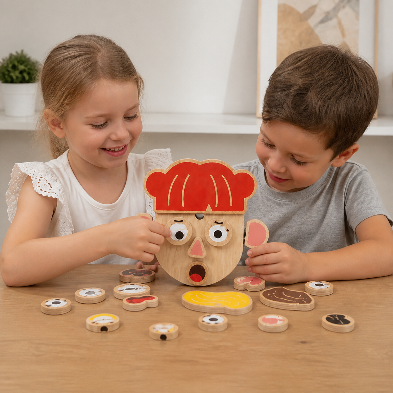 Wooden Facial Expressions & Emotions Learning Toy for Kids