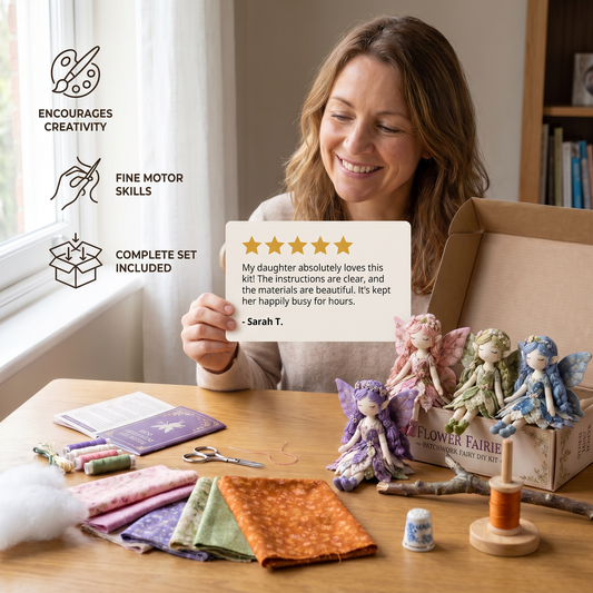 Fairy DIY Sewing Kit for Kids – Make Enchanting Fairy Dolls with Fabric, Accessories & Instructions