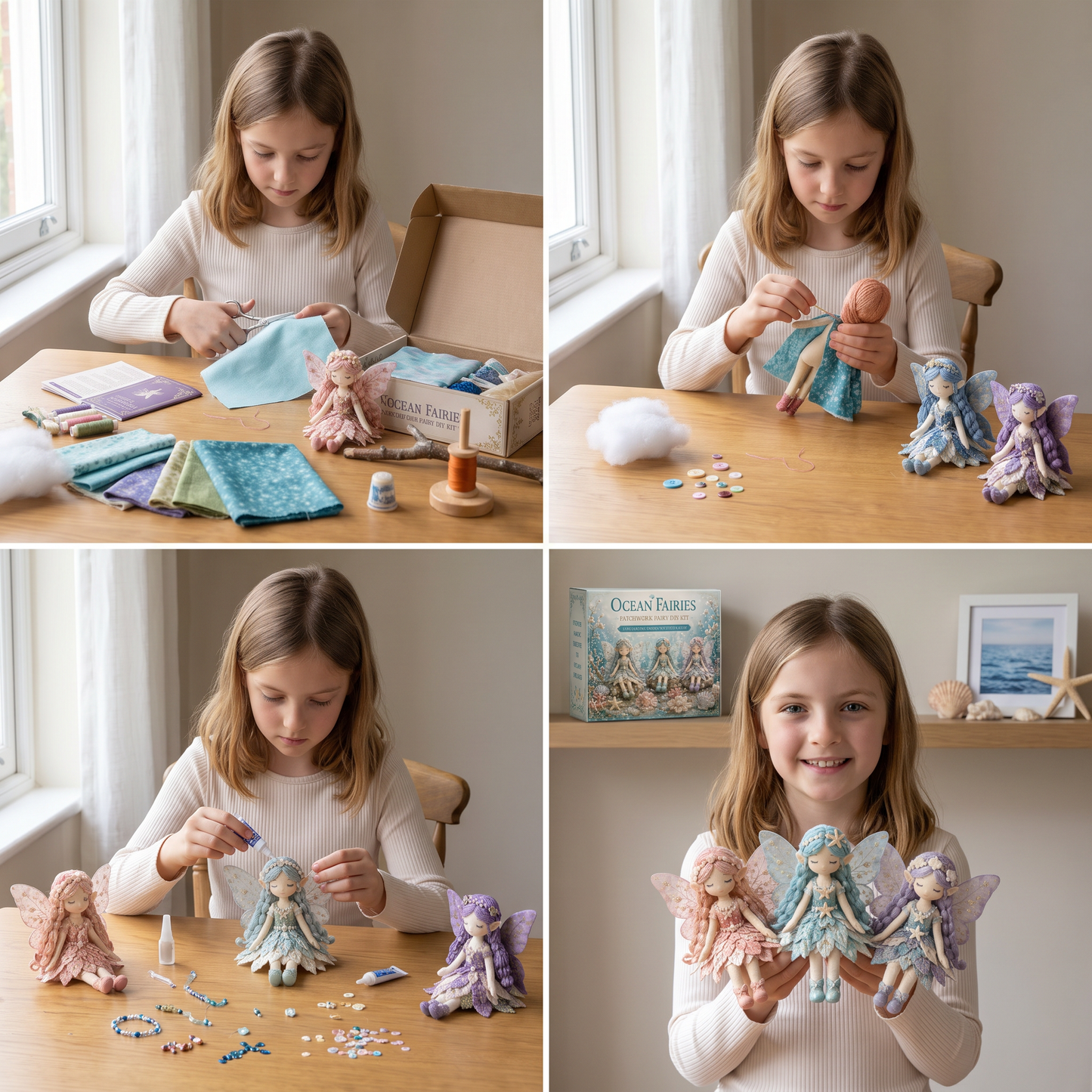 Fairy DIY Sewing Kit for Kids – Make Enchanting Fairy Dolls with Fabric, Accessories & Instructions