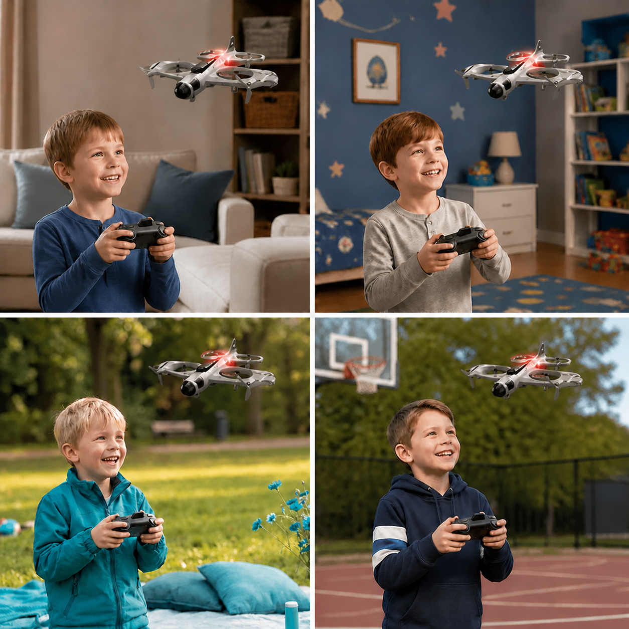 2-in-1 Remote Control Fighter Jet & Drone Toy