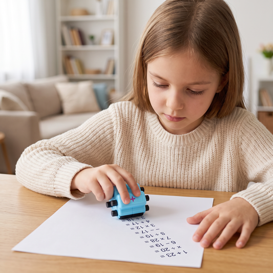 4-in-1 Math Roller Stamp – Addition, Subtraction, Multiplication & Division Practice
