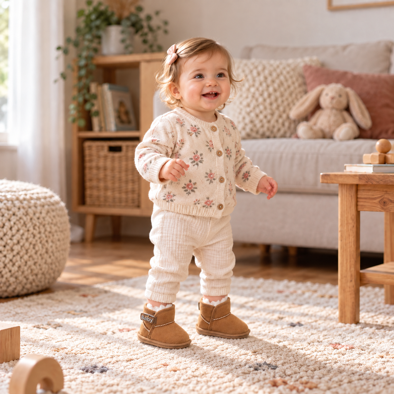 Fleece-Lined Baby Winter Boots with Soft, Non-Slip Soles