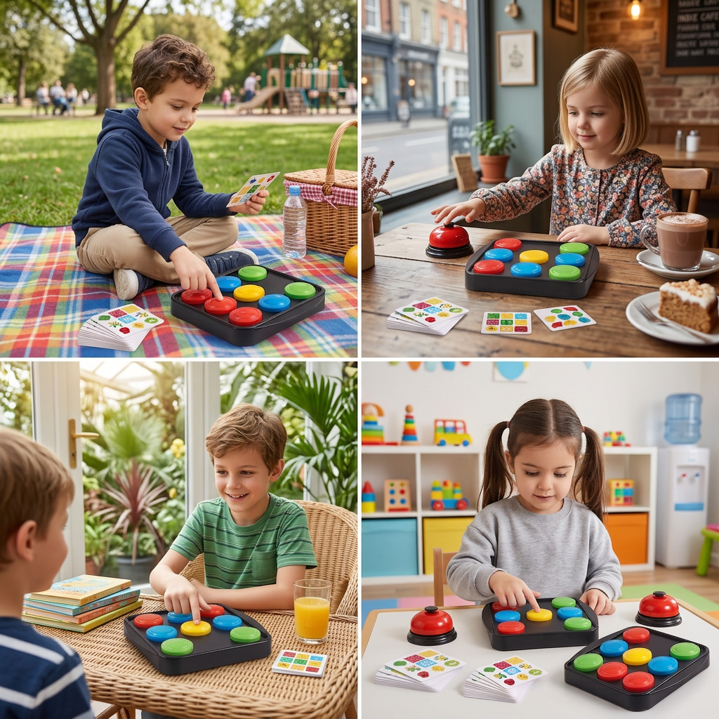 Educational Color Pattern Match Family Bell Game