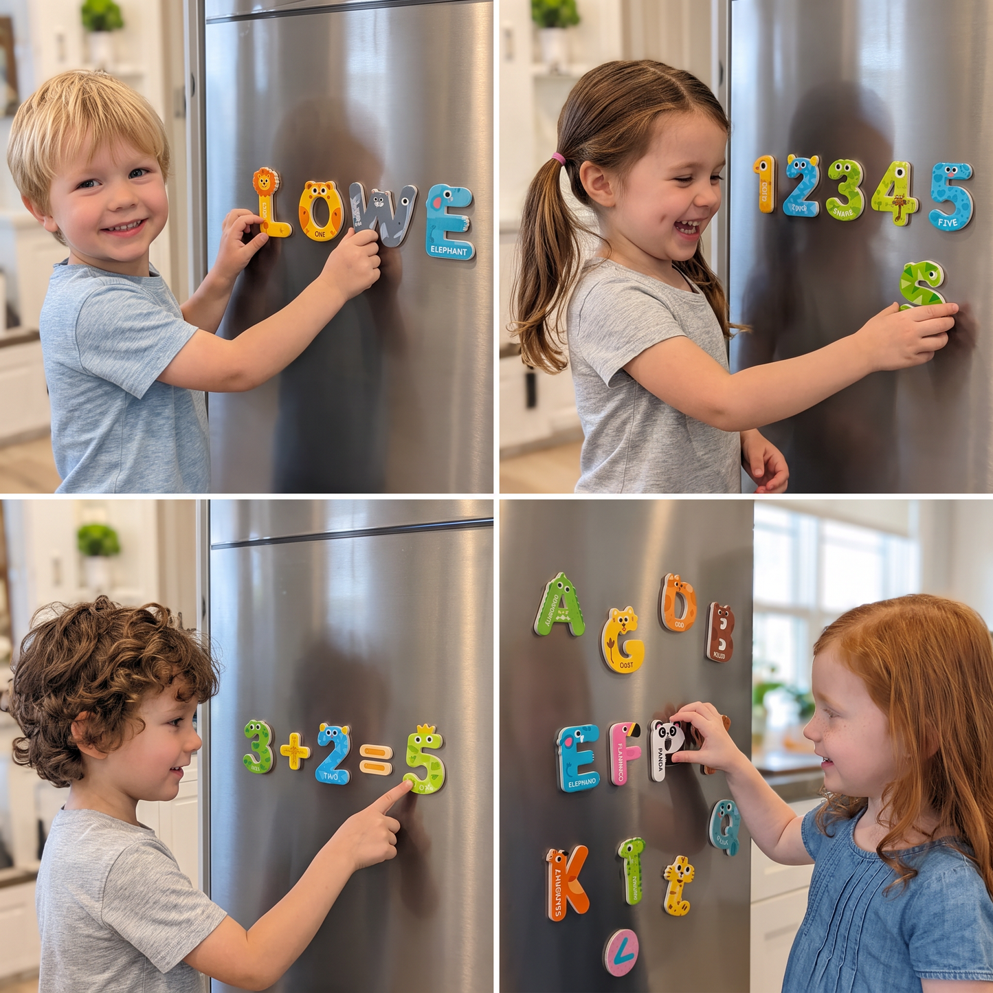 Animal Alphabet & Number Fridge Magnets – Kids’ Spelling and Learning Set