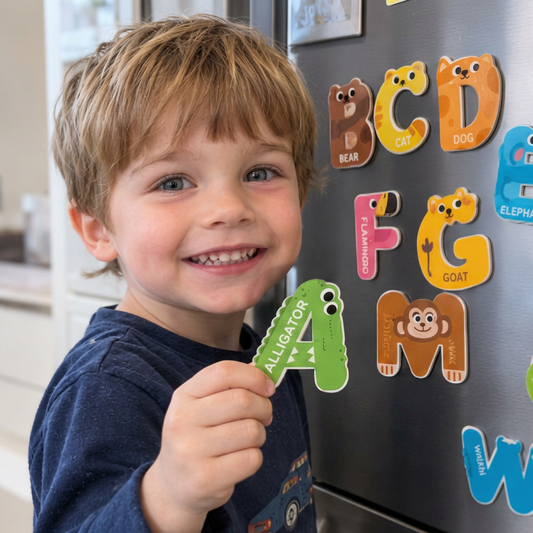 Animal Alphabet & Number Fridge Magnets – Kids’ Spelling and Learning Set