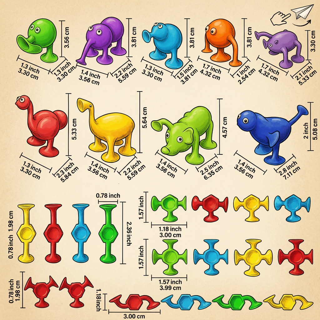 Educational suction cup letters and numbers toy