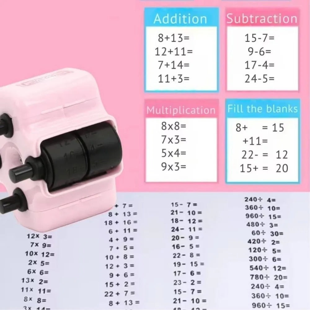 Mathematics Questionnaire Homeworks 4-in-1 Math Roller Stamp – Addition, Subtraction, Multiplication & Div ...