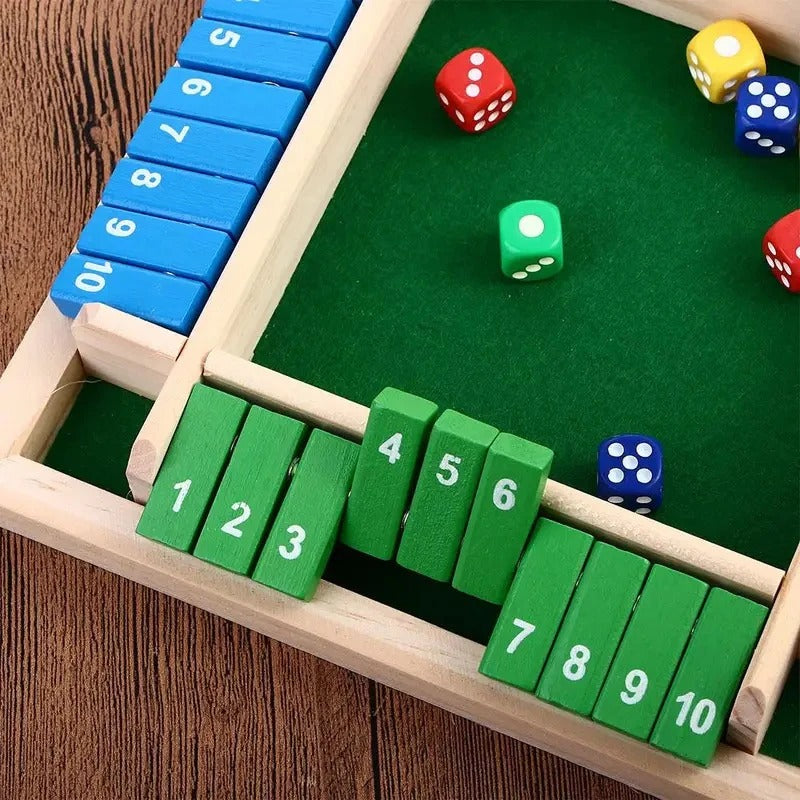 ShutTheBox Family Game 4 Player Set