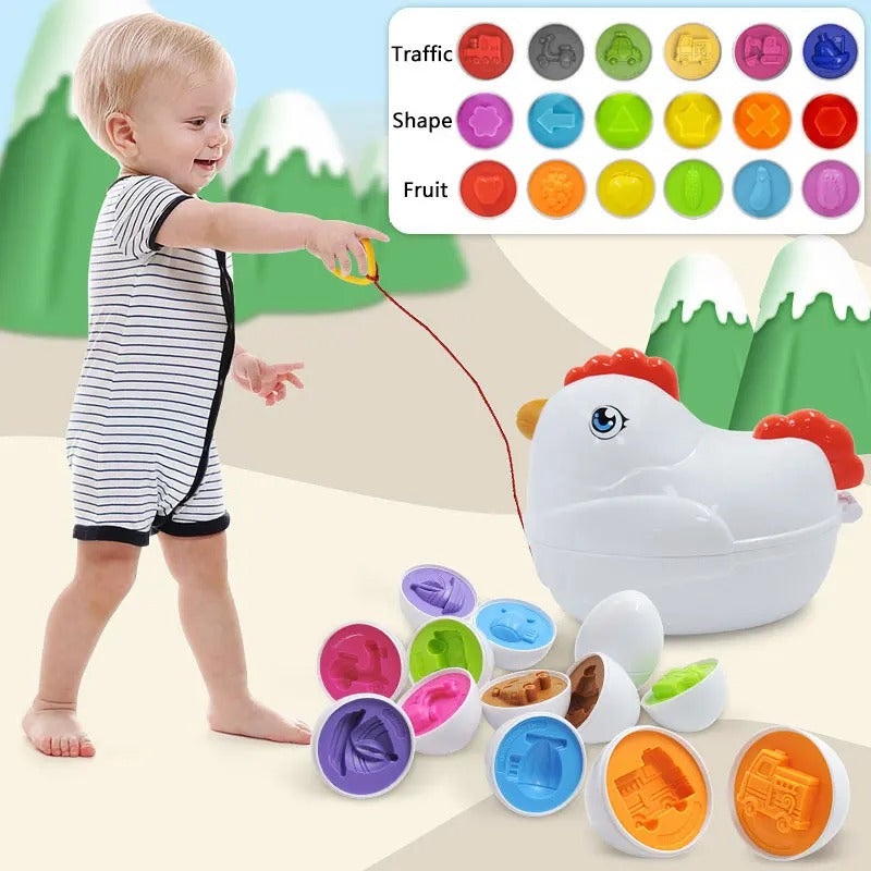 Color shape educational toy egg shell