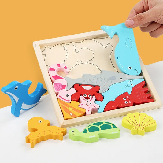 WoodlandPuzzle - How Do the Shapes Fit Into the Frame? - Shape Puzzle