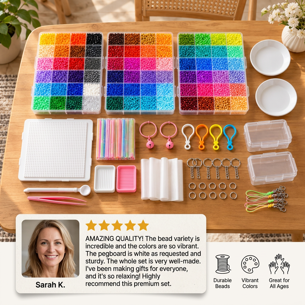 Premium Fuse Beads Set with Crafting Tools – DIY Arts & Crafts Kit