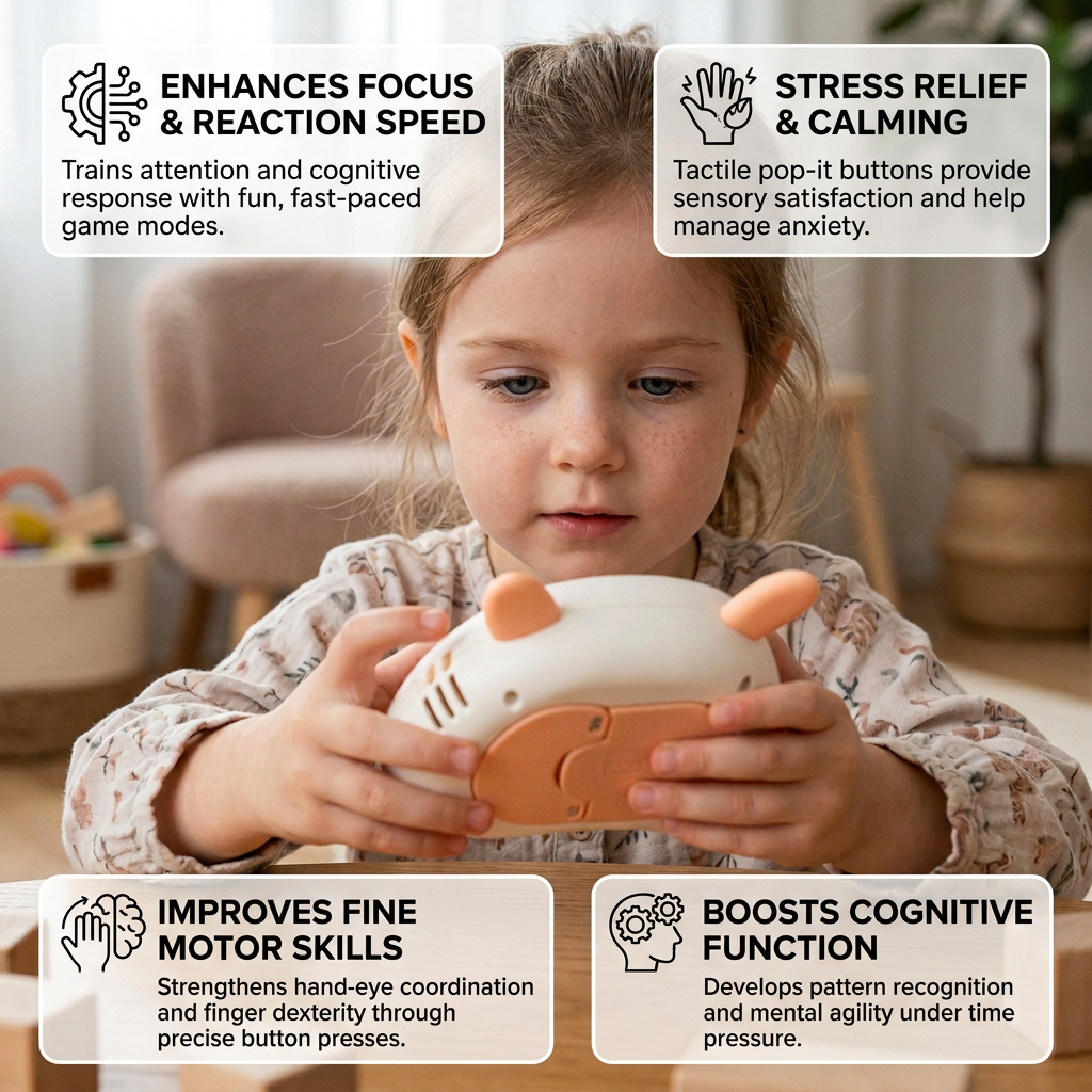 Pocket Pop Reaction Game – Sensory Stress Relief Fidget Toy for Kids