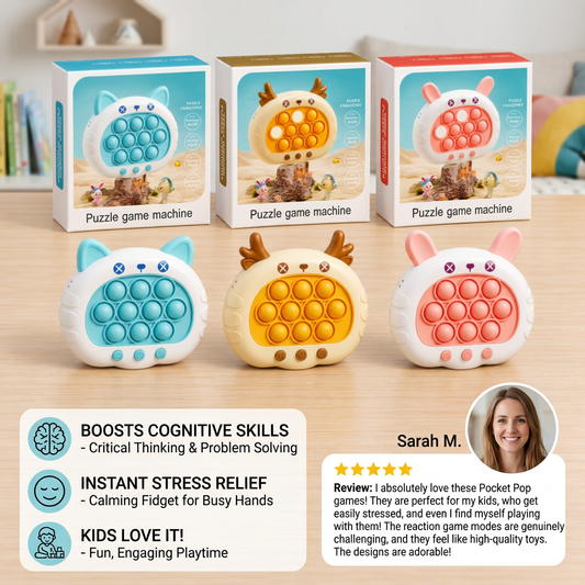 Pocket Pop Reaction Game – Sensory Stress Relief Fidget Toy for Kids