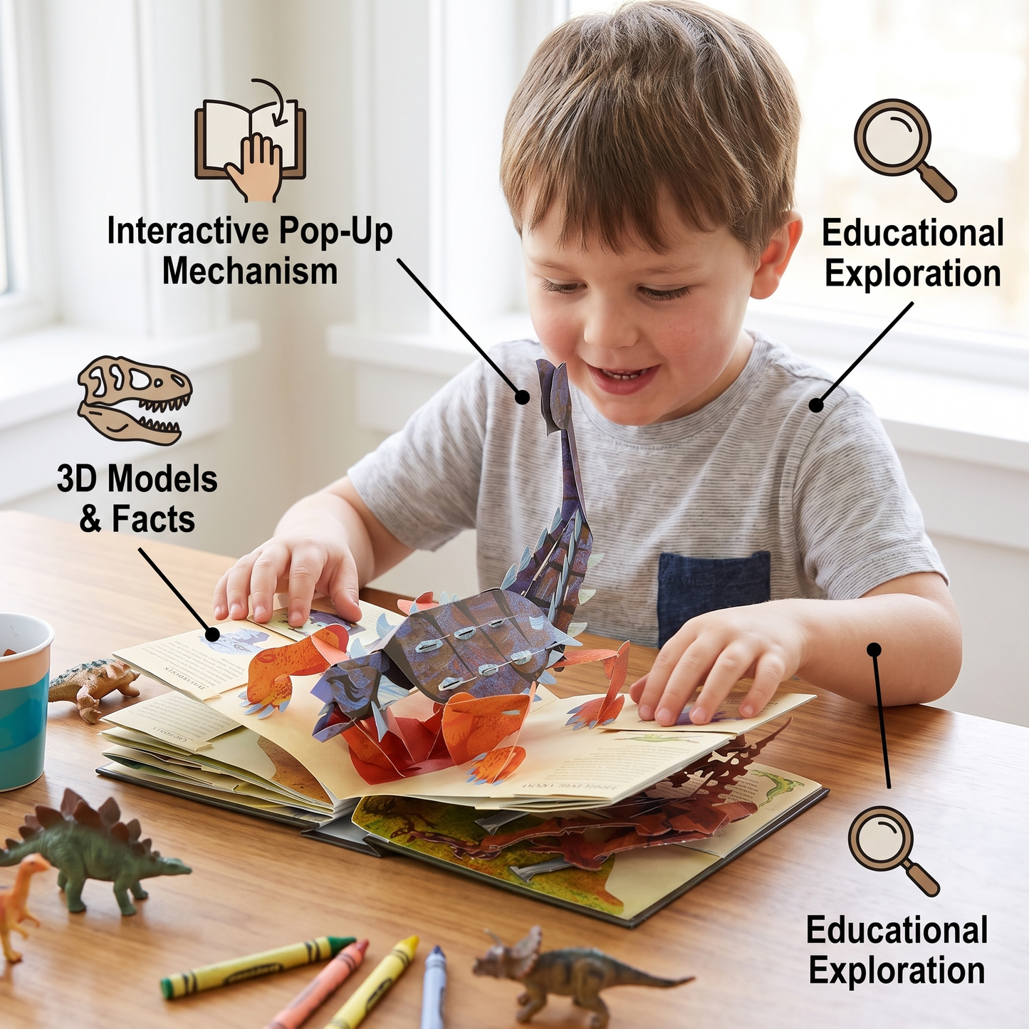 Interactive 3D Pop-Up Dinosaur Encyclopedia