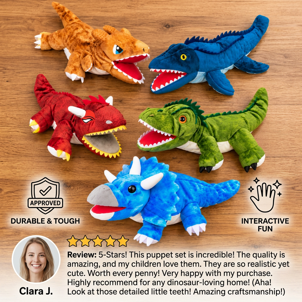 Funny Dinosaur Plush Hand Puppet