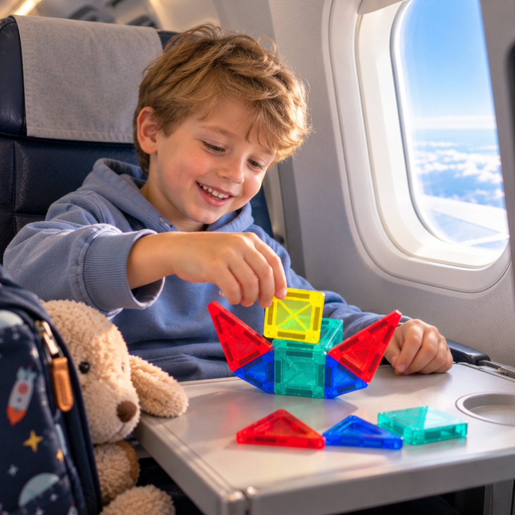 Magnetic Building Blocks Set for Kids – Travel-Friendly Storage Tin