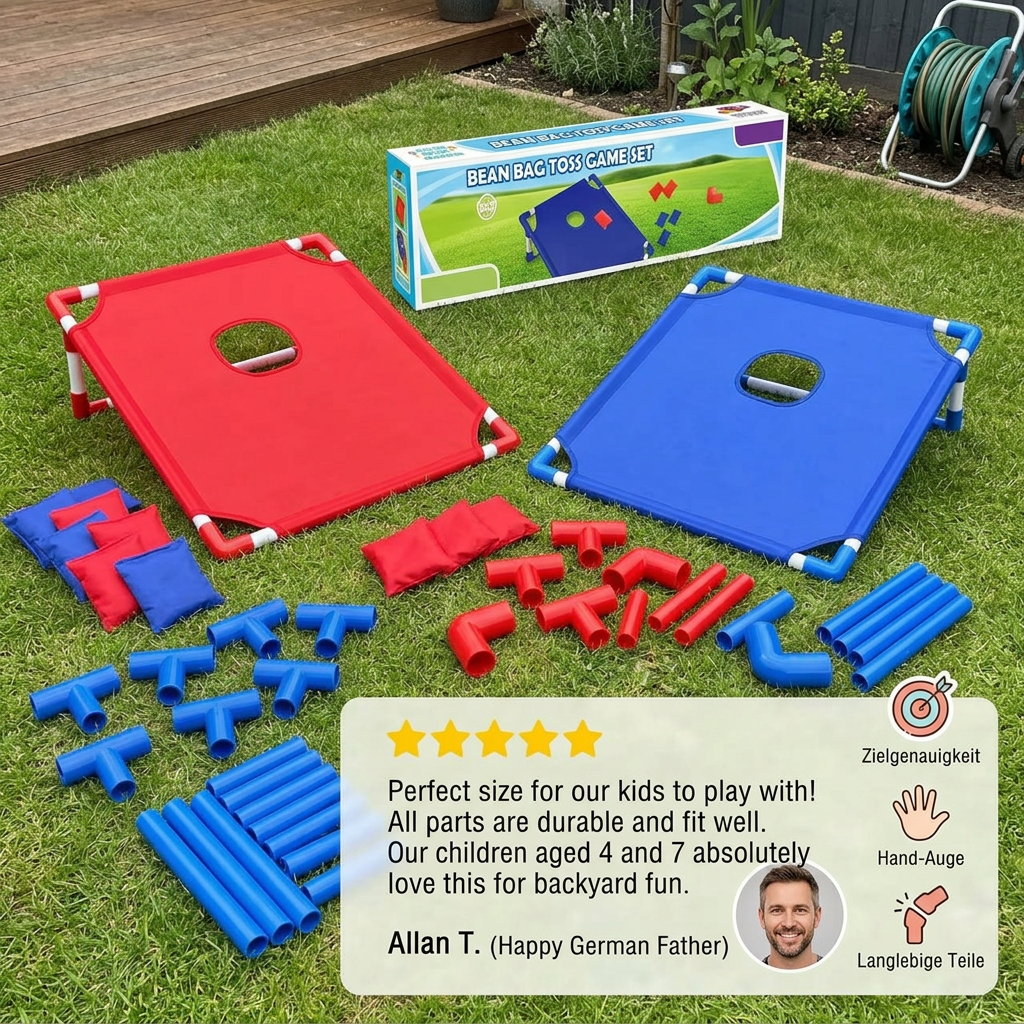 Indoor & Outdoor Two-Color Bean Bag Toss Game for Kids