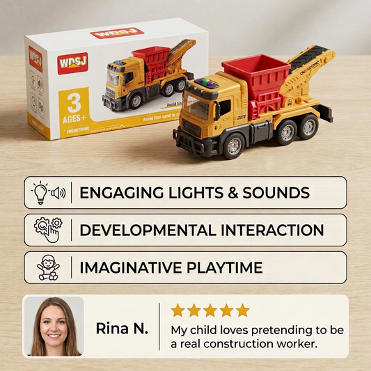 Construction Dump Truck Toy with Lights & Sounds
