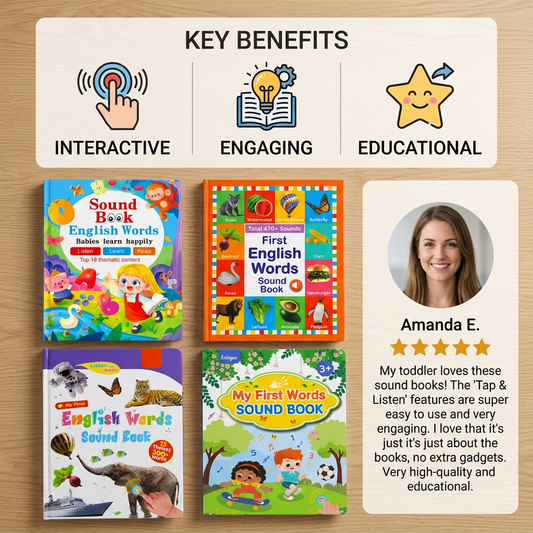Interactive English Sound Book for Kids - Tap & Listen - Fun & Easy Early Learning