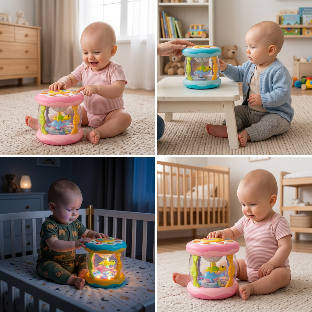 Interactive Musical Toy with Lights – Montessori Sensory & Soothing Lullaby Toy