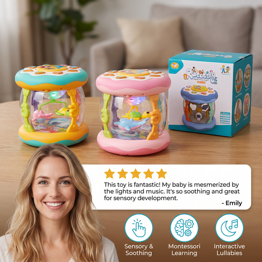 Interactive Musical Toy with Lights – Montessori Sensory & Soothing Lullaby Toy