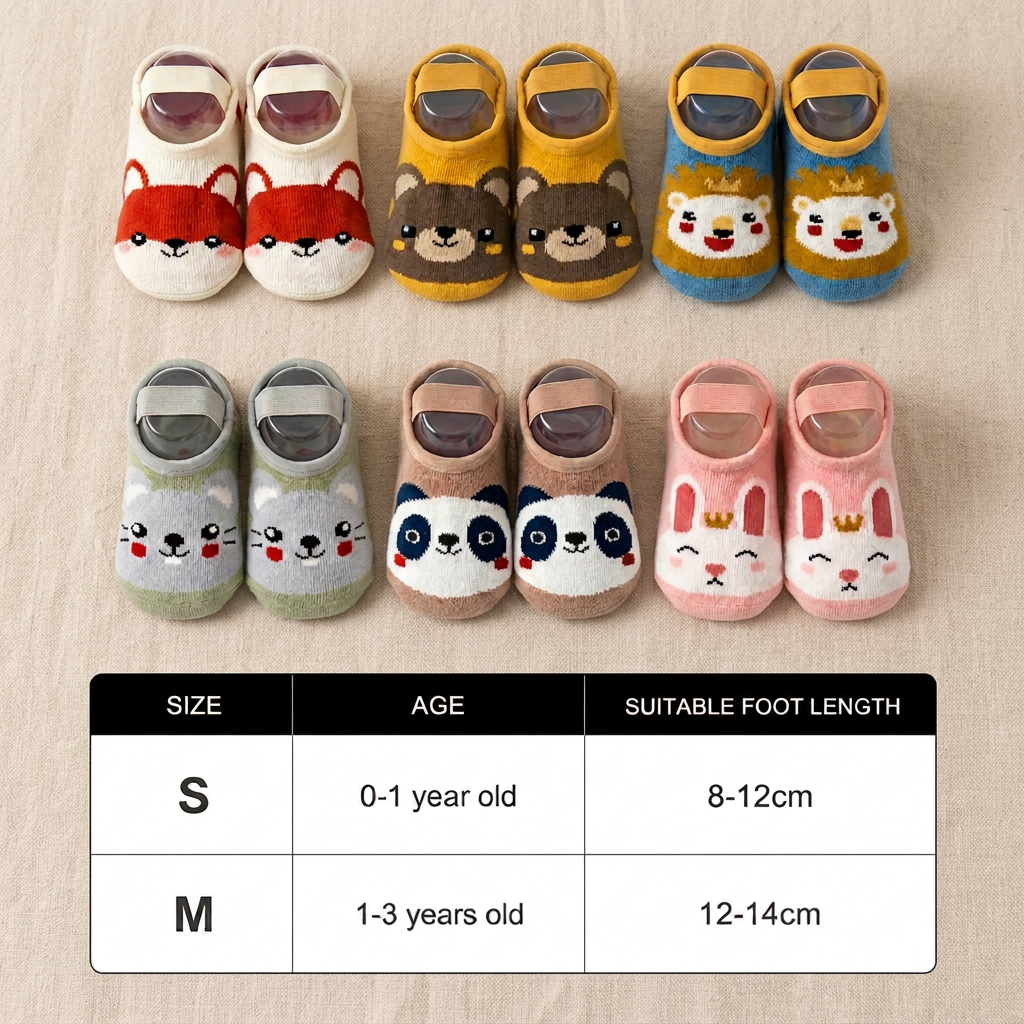 Non-Slip Cartoon Sock Shoes for Babies & Toddlers