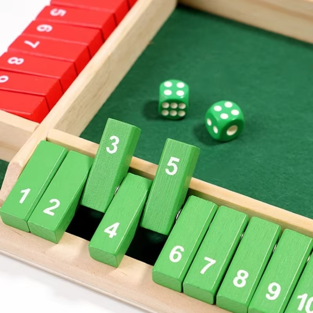 ShutTheBox Family Game 4 Player Set