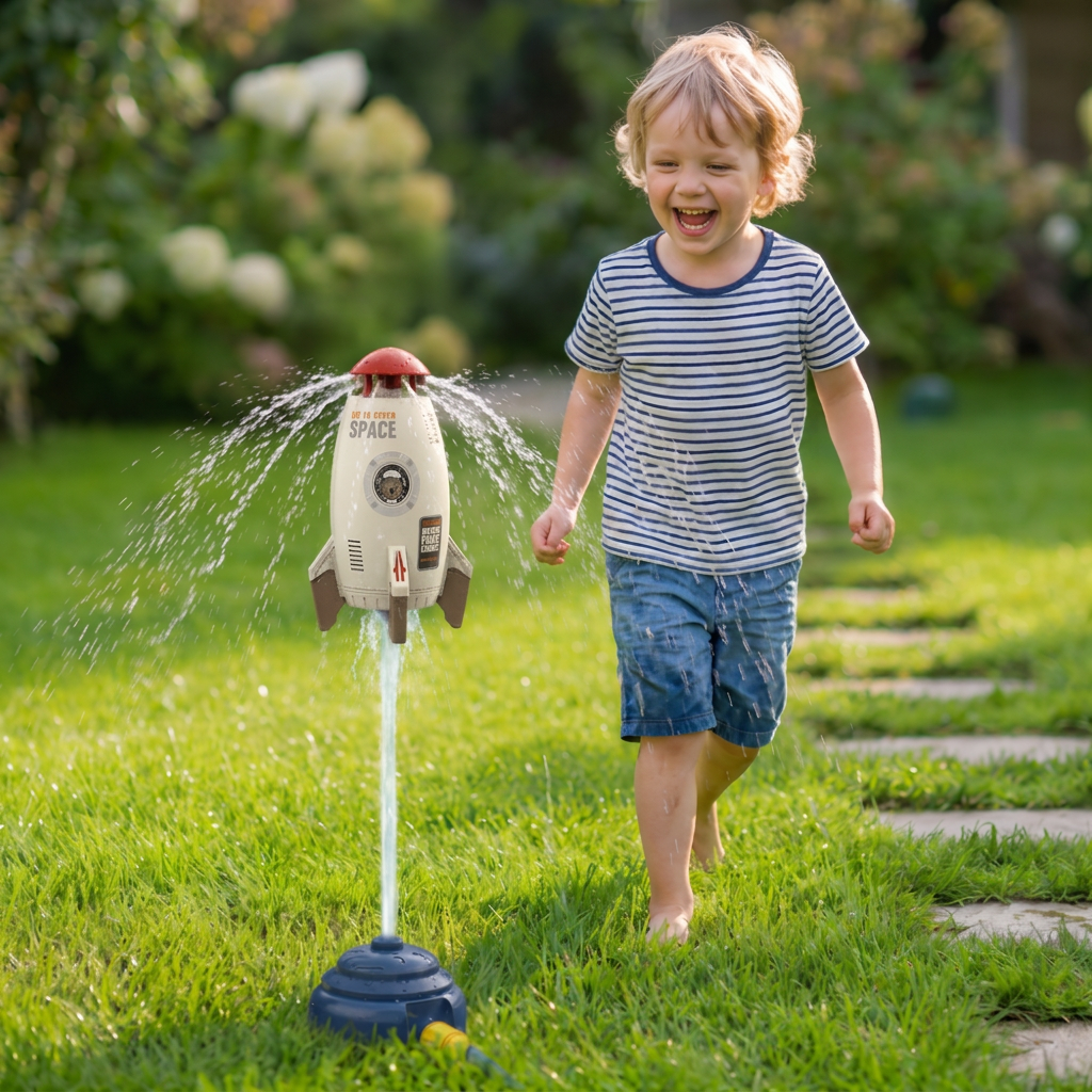 Rocket-shaped Water Sprinkler Toys for Children