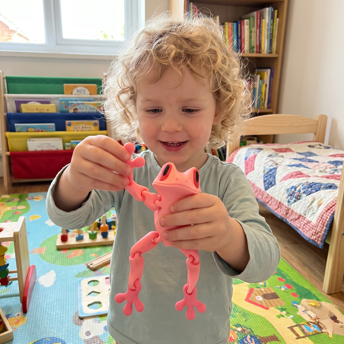 3D Printed Magnetic Flexible Frog Fidget Toy