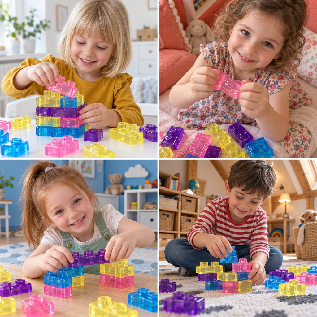 Safe & Soft Squishy Jelly Building Blocks for Kids