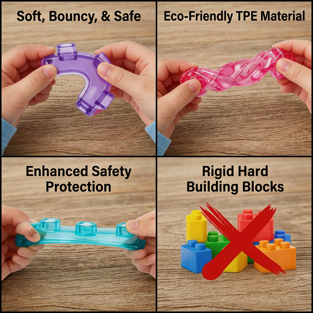 Safe & Soft Squishy Jelly Building Blocks for Kids