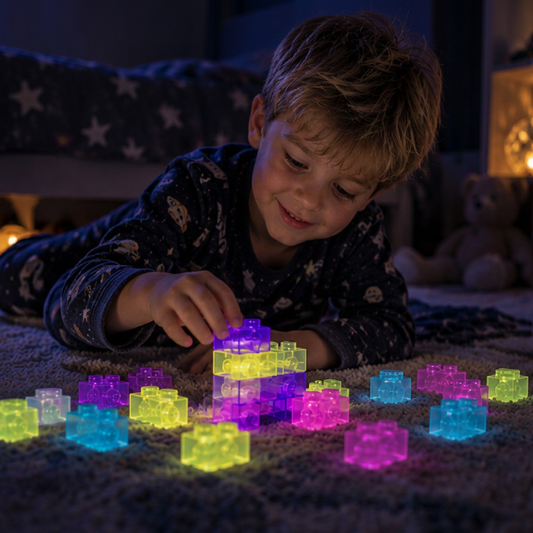 Glow-in-the-Dark Squishy Jelly Building Blocks for Kids – Safe & Soft