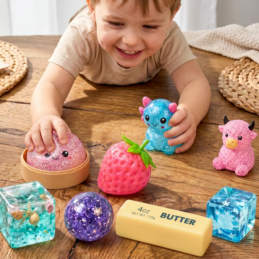 Premium Squishy Fidget Toy Set – 8 Sensory Toys