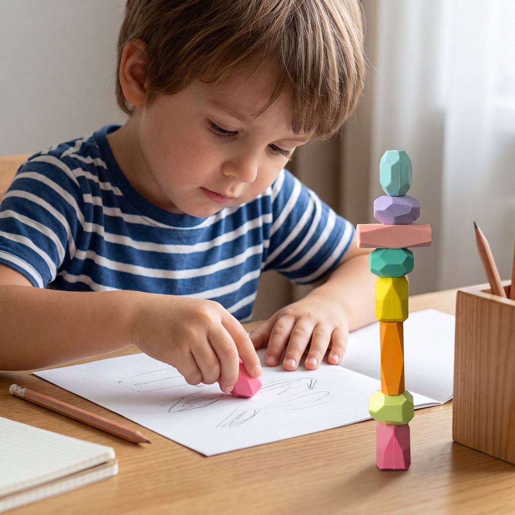 Stack & Build Gem Eraser Set