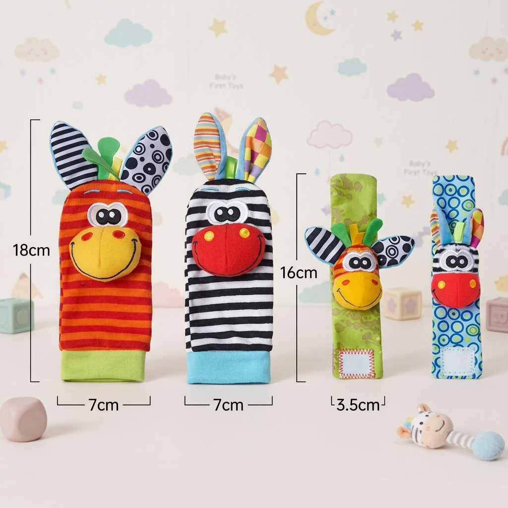 Sensory Baby Plush Socks and Wristband