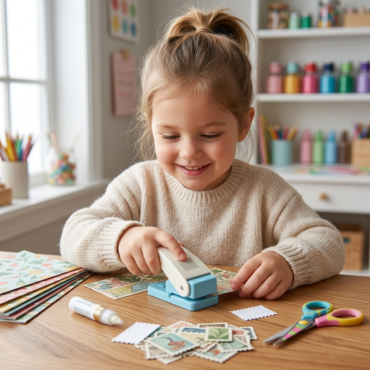 DIY Postage Stamp Paper Punch for Kids’ Arts & Crafts