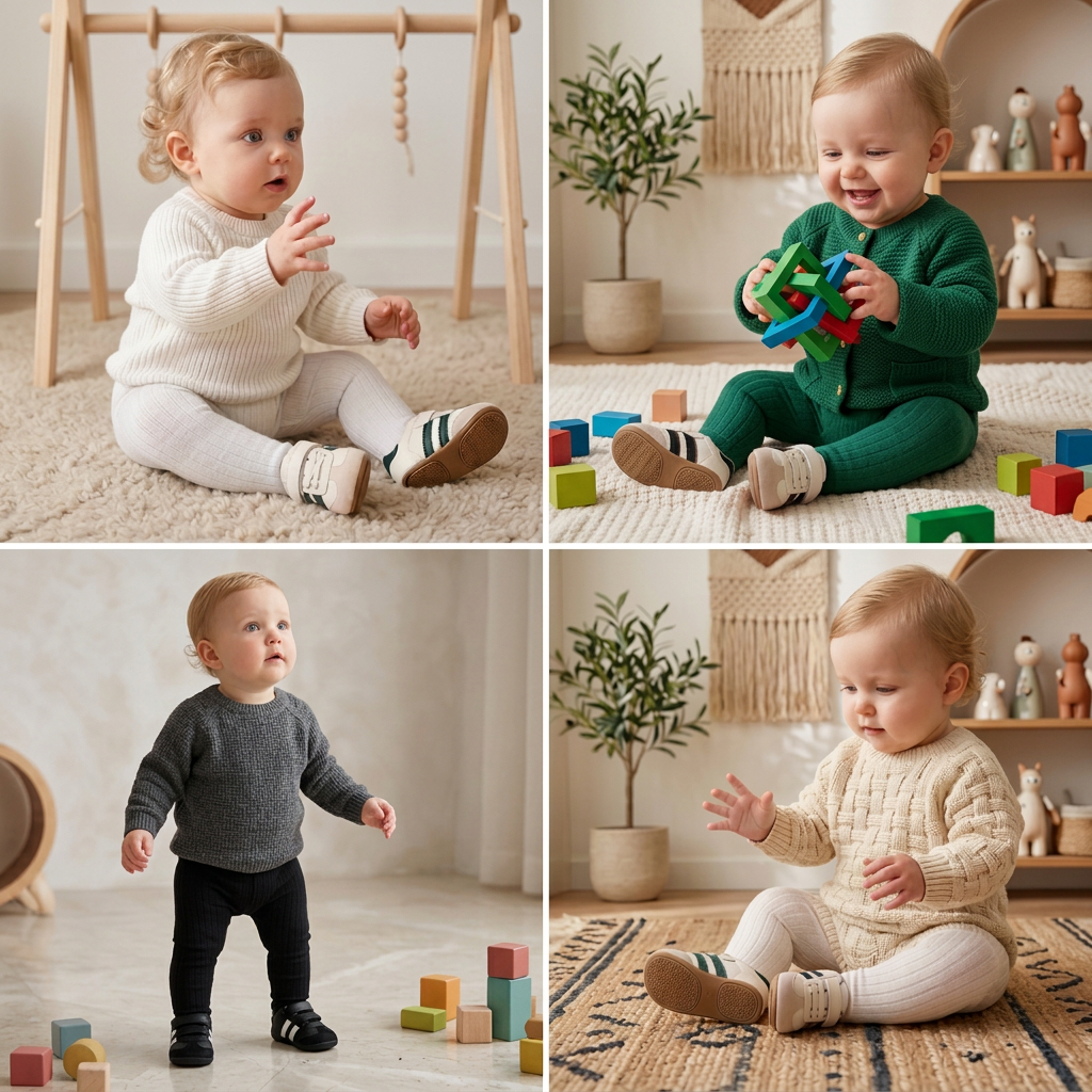 Classic Retro Baby Sneakers – Soft Sole First Walking Shoes