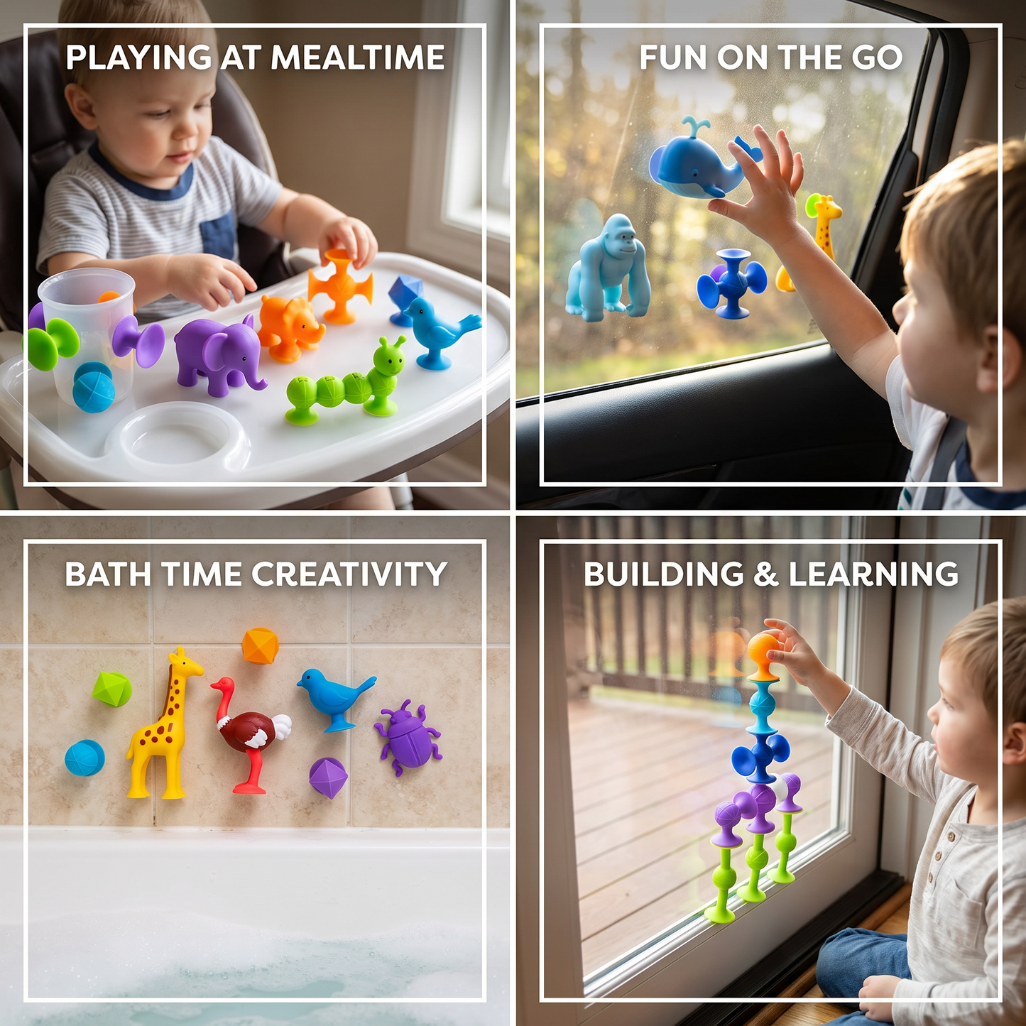 Educational suction cup letters and numbers toy